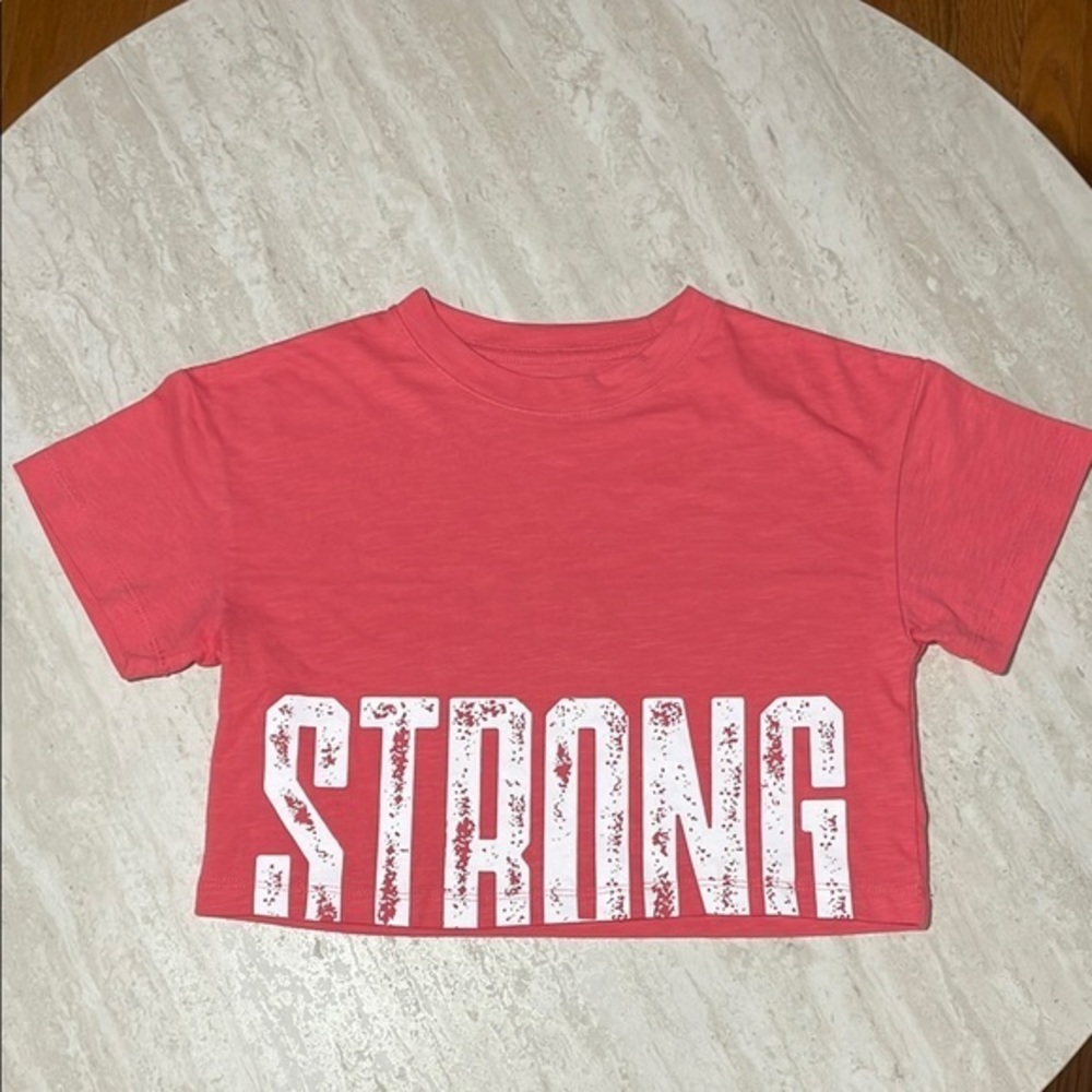 NWOT Athletic Works Little Girl Crop STRONG top *M (7-8)